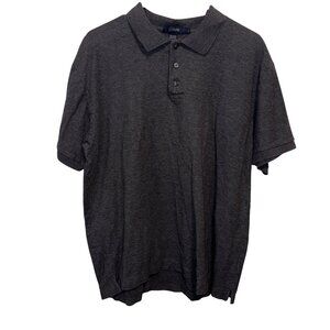J.Crew Mens Polo Shirt Gray Size Large 100% Cotton Classic Fit Short Sleeve